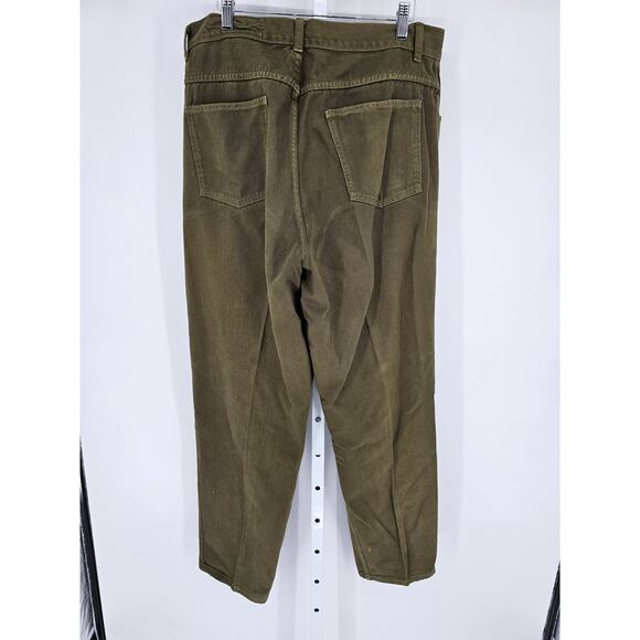Vintage 1990s Code Zero Mens Sz 38 Tapered Leg Jeans Dark Green Grunge - Picture 3 of 4